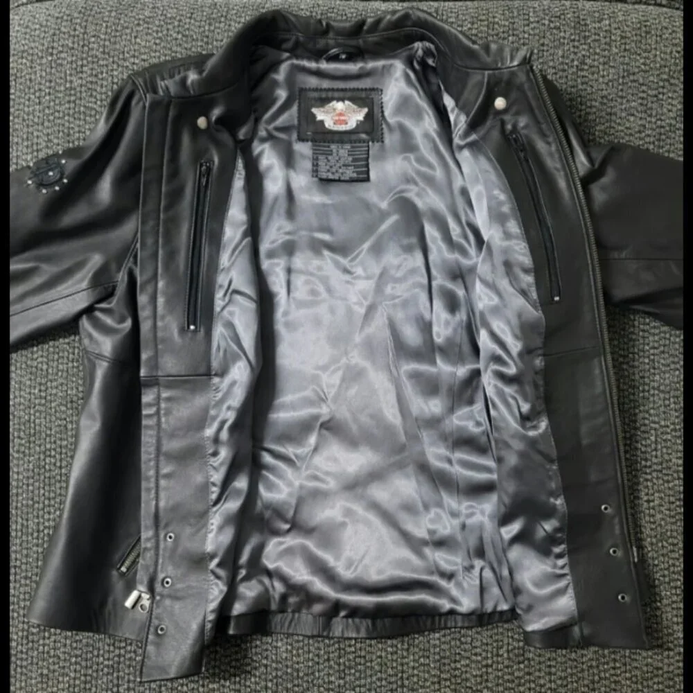 Women's Genuine Harley Davidson Wicked Willie Bling Leather Jacket 1W NWOT​​ - Picture 8 of 10